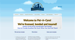 Desktop Screenshot of pet-a-careservices.com